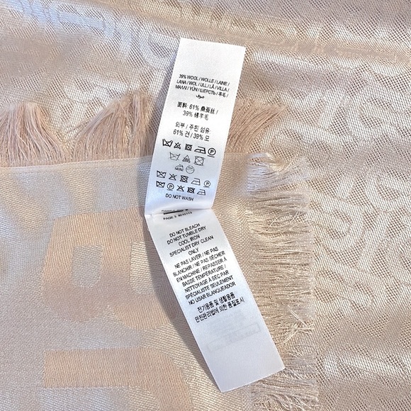 Authentic Burberry Monogram Silk Wool Large Square Scarf - Picture 14 of 14